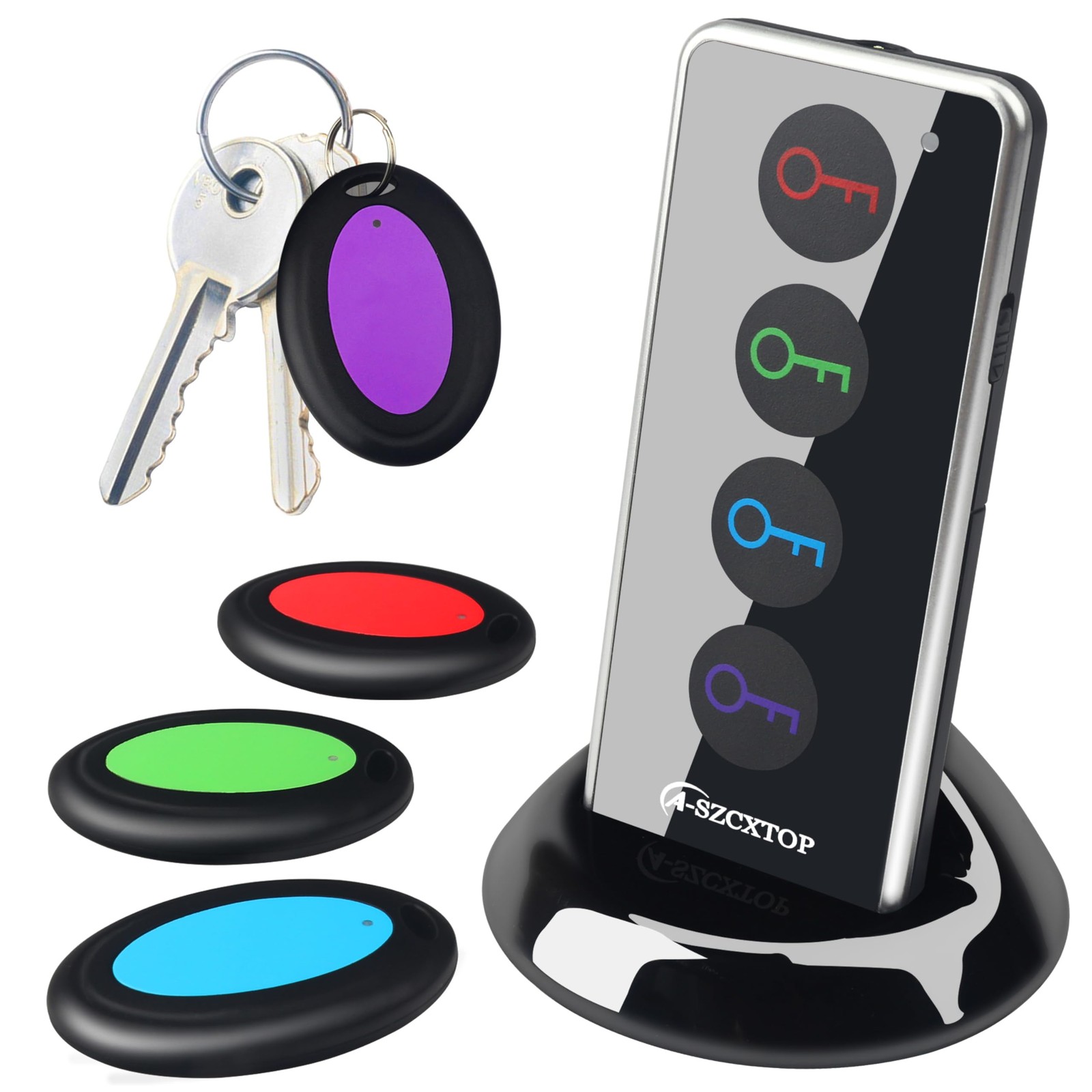 Key Finder Locator RF Wireless Remote Item Tracker with 4 Receivers