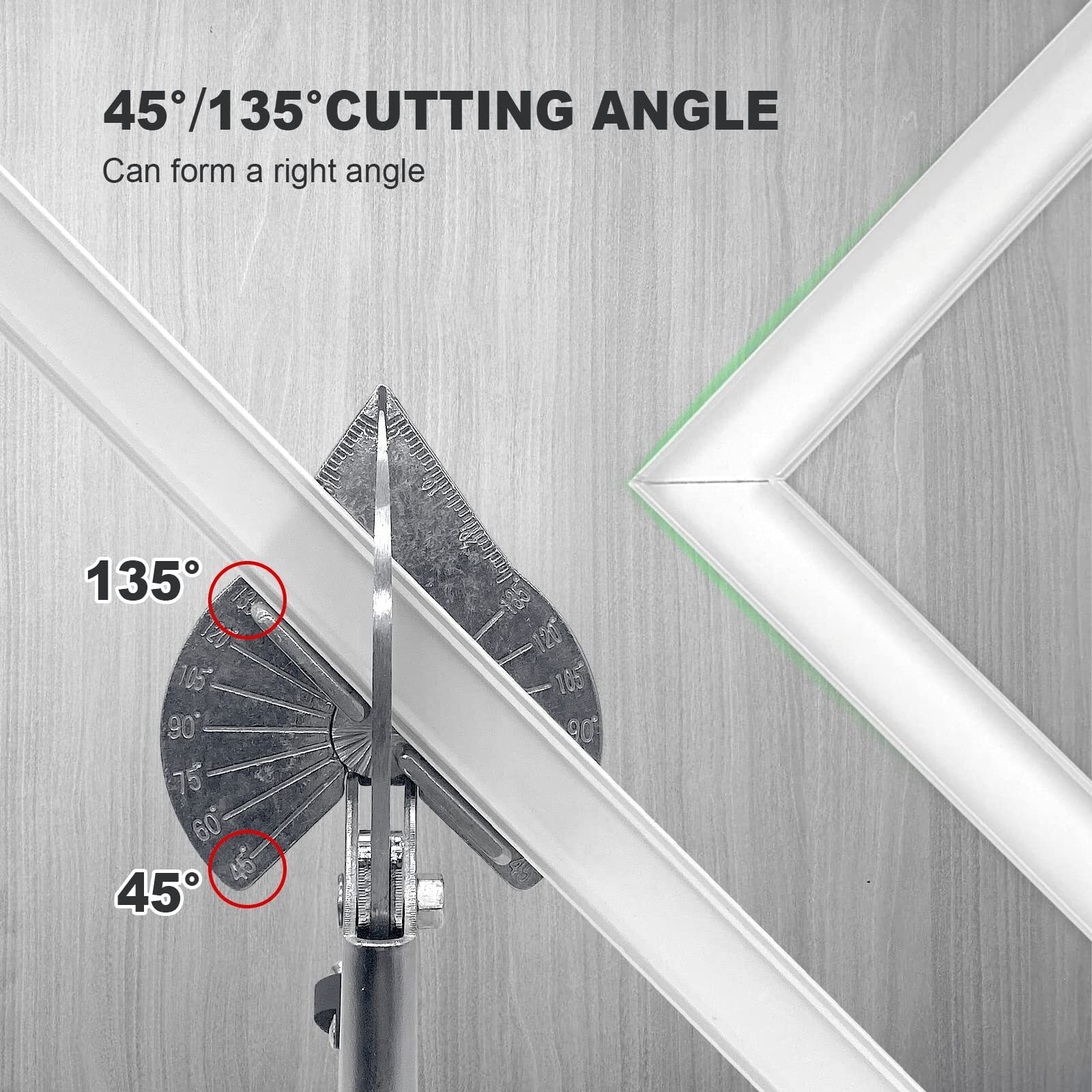 BAOLIAN Miter Shears，Sharp Multi Angle Scissors Adjustable From 45 ° to 135 °...