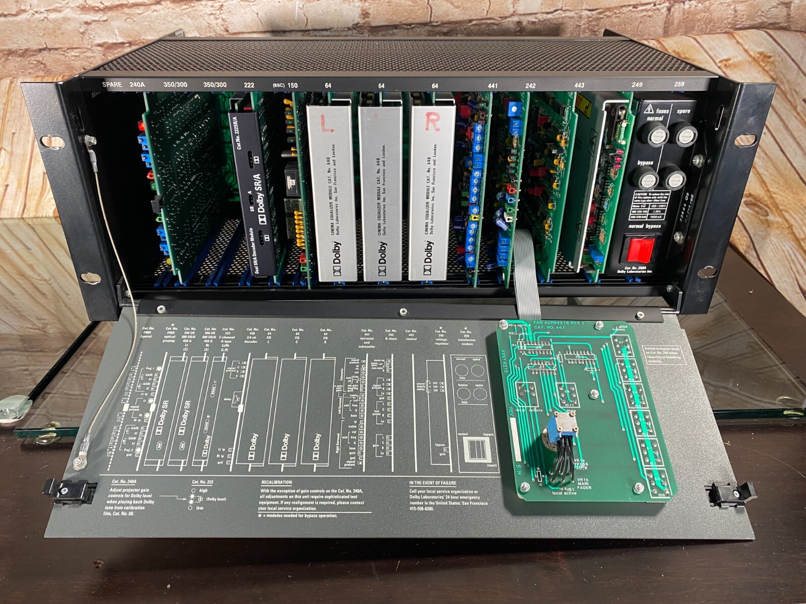 Dolby CP65 Cat. No. 441 Surround Equalization, Subwoofer ＆ SR•D Interface Card