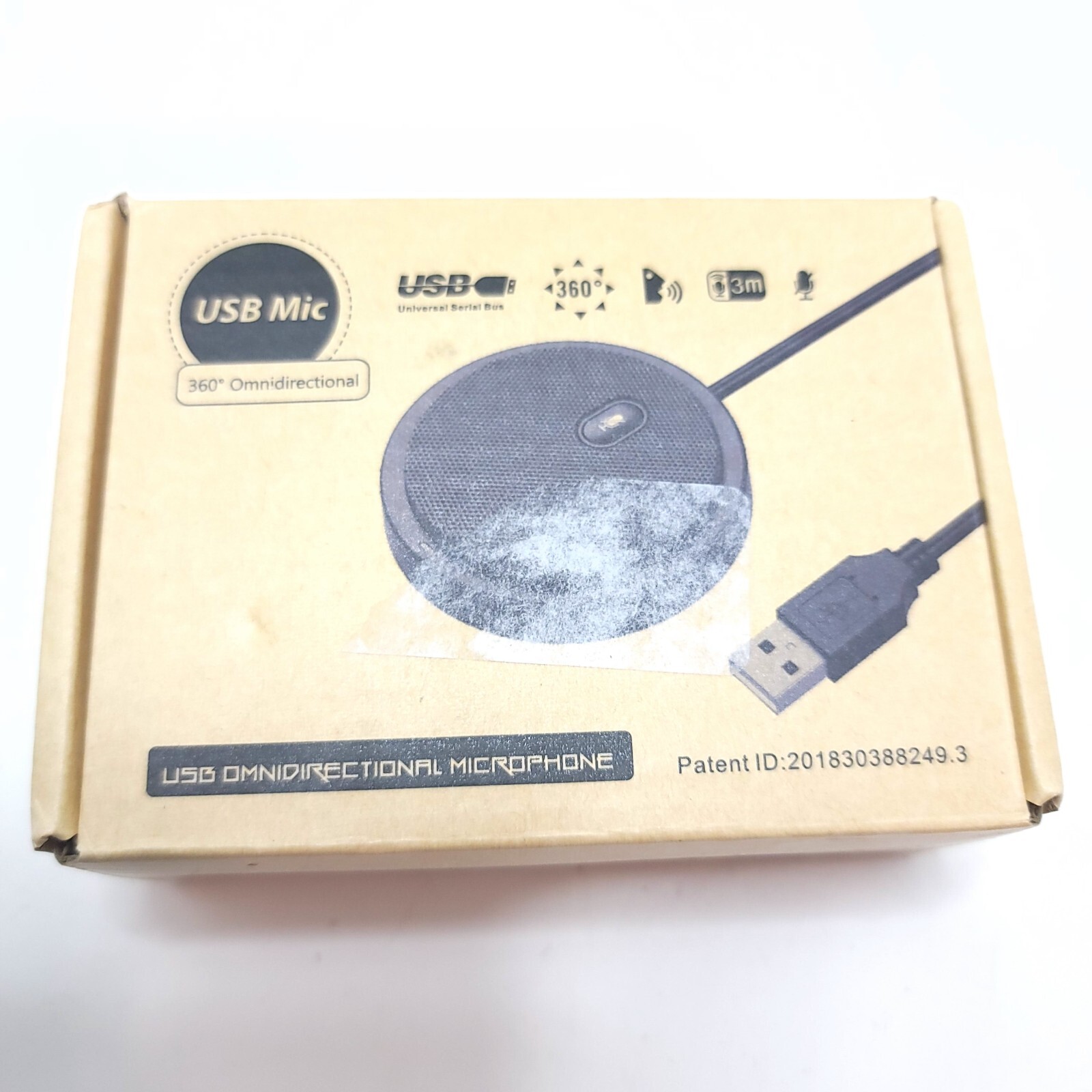 Ankuk USB Microphone 360 degree Omnidirectional Black New Open Box Free Shipping