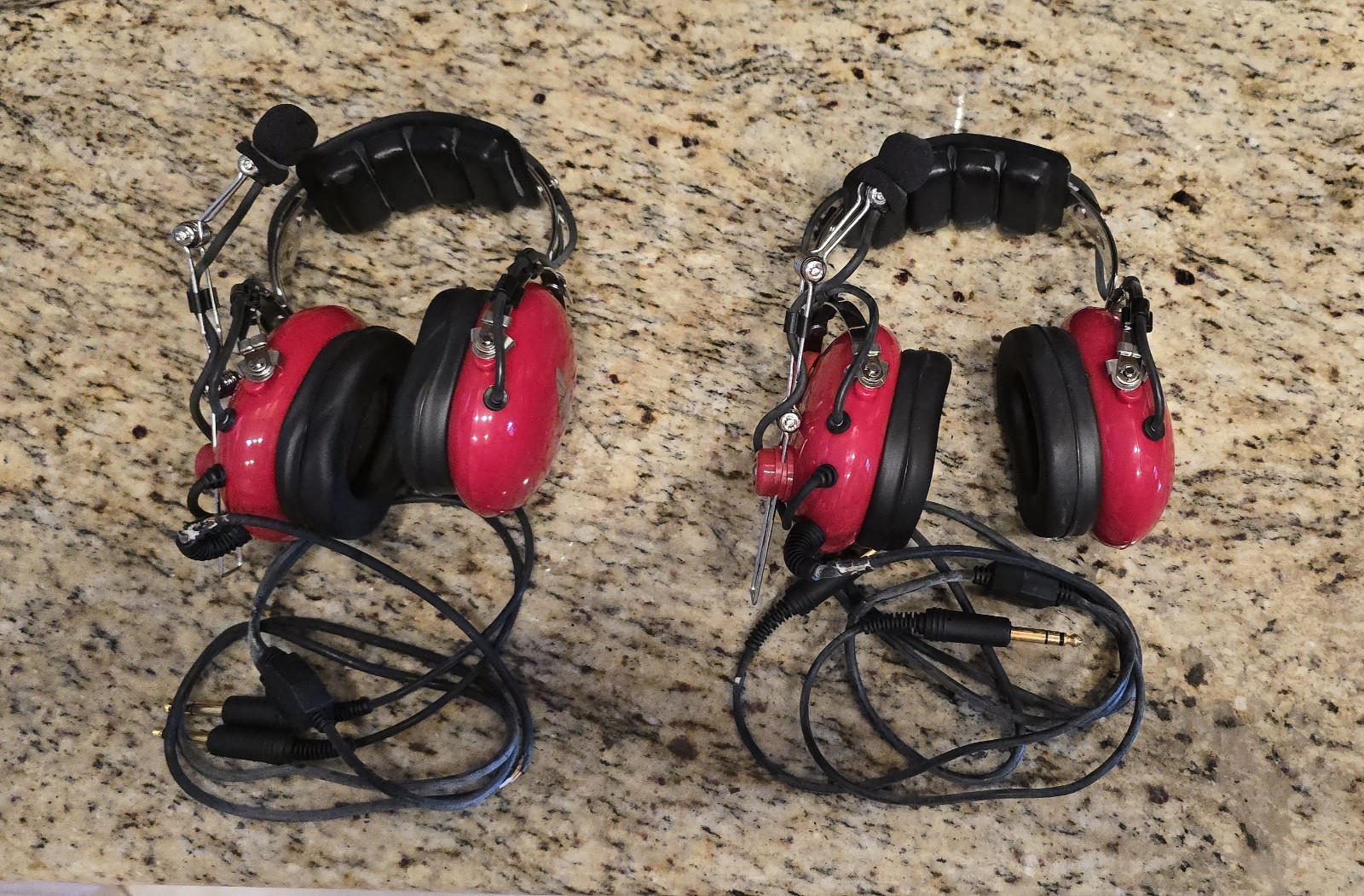 2 Childs /Youth Avcomm Aviation Headsets With Storage Bags