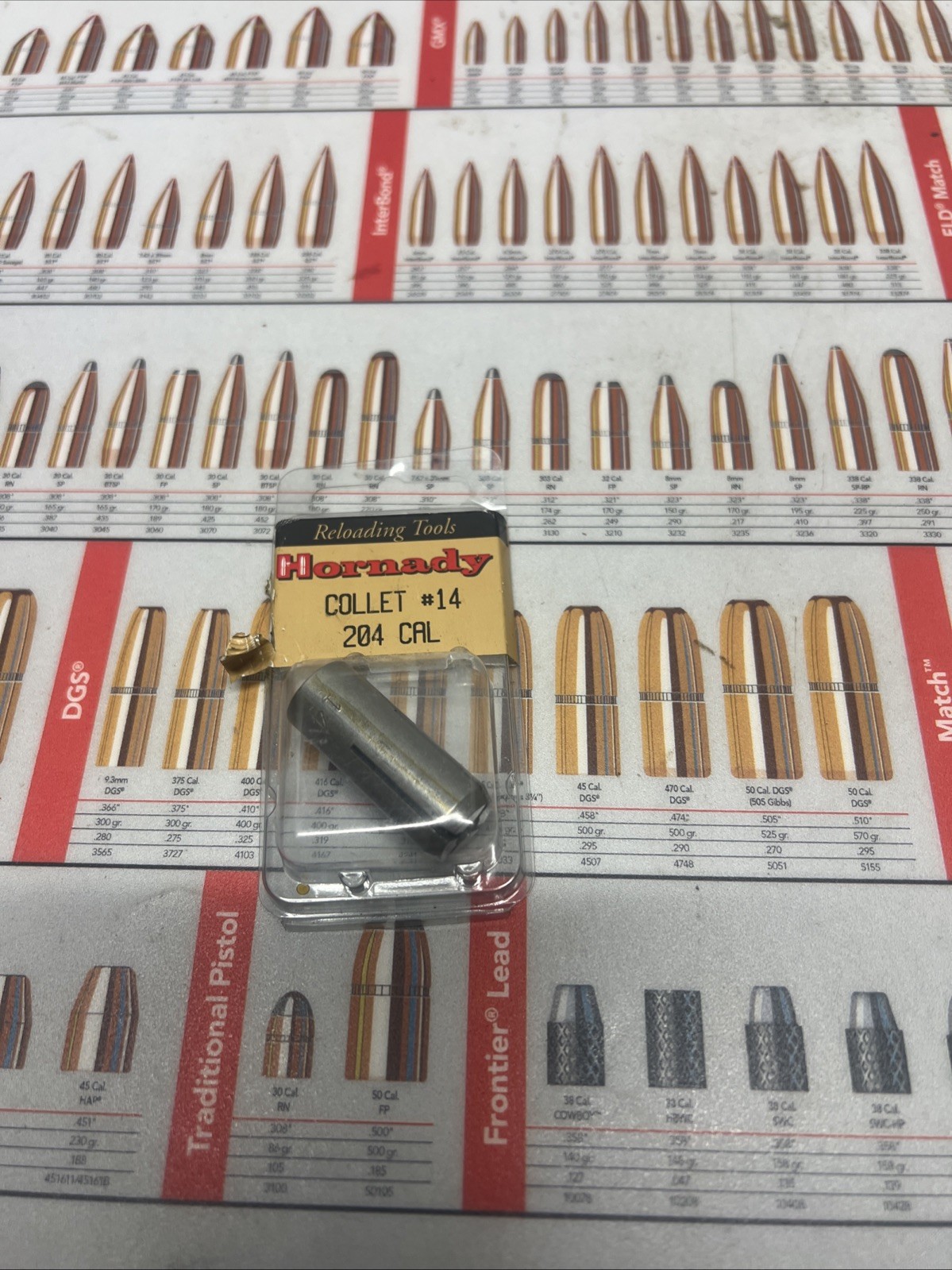 HORNADY # 392167 CAM-LOCK BULLET PULLER COLLET #14 (204 CALIBER )NOS