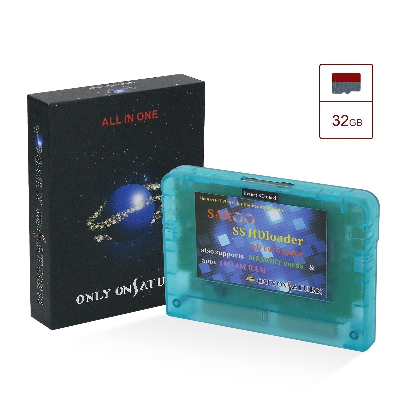 SAROO Hardware Drive-free Game Programmer HDloader fits Sega Games +32GB SD Card