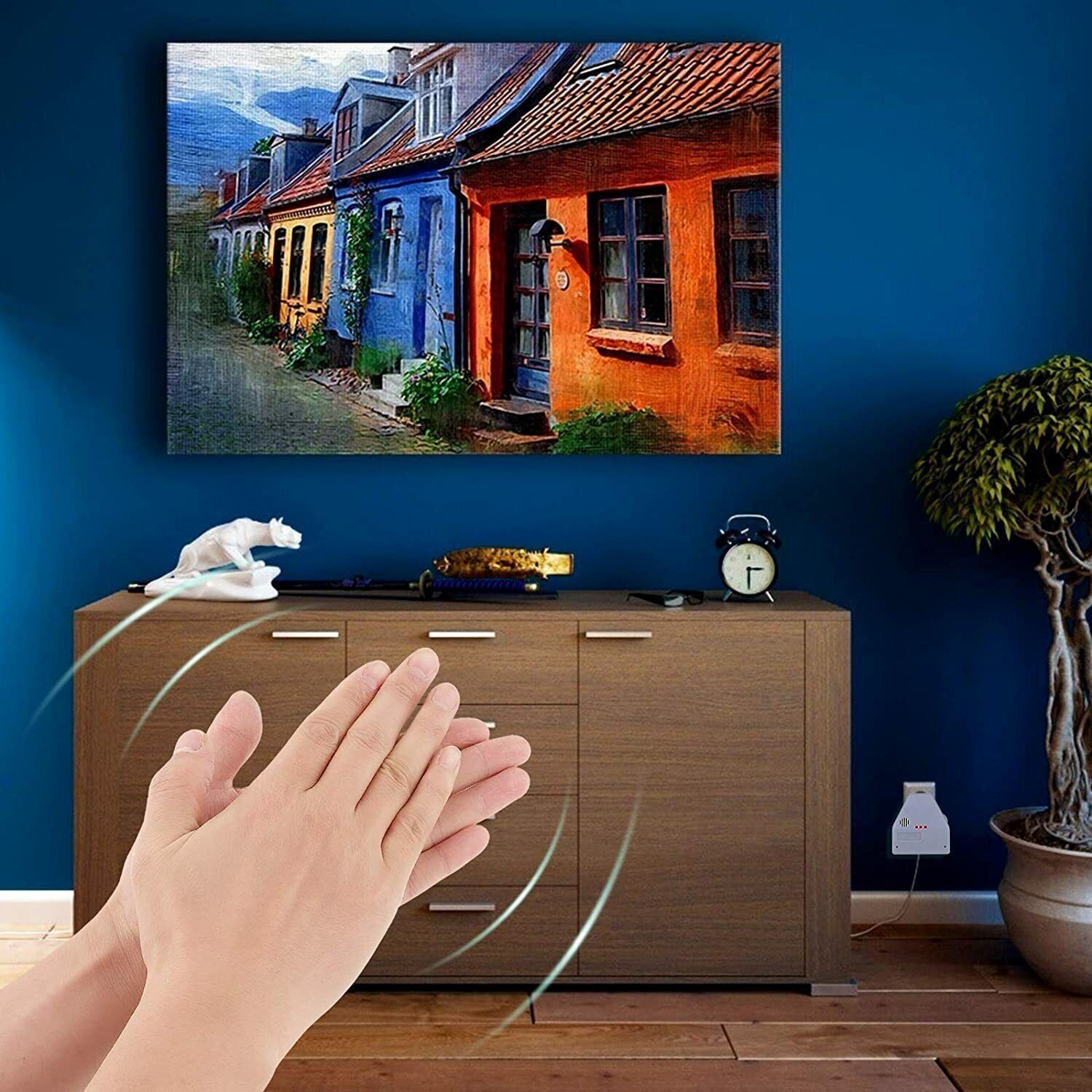 Clapper Sound Activated Clap On/Off Light Switch Wall Socket Outlet Adapter