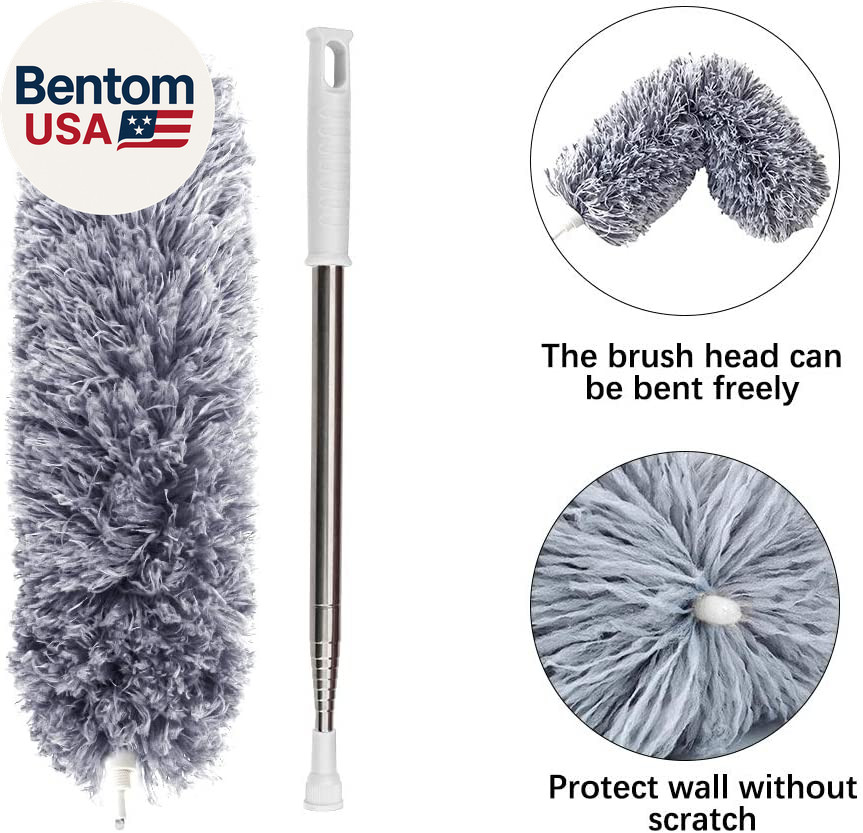 Microfiber Feather Duster Extendable Duster with 100 Inches Extra Long Pole, Ben
