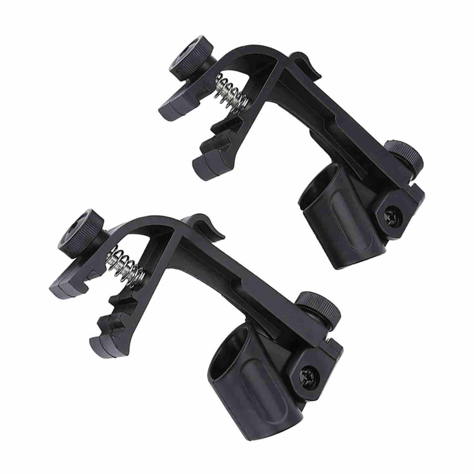2 Pcs Adjustable Drum Mount Microphone Clip For Hands-Free Recording Or