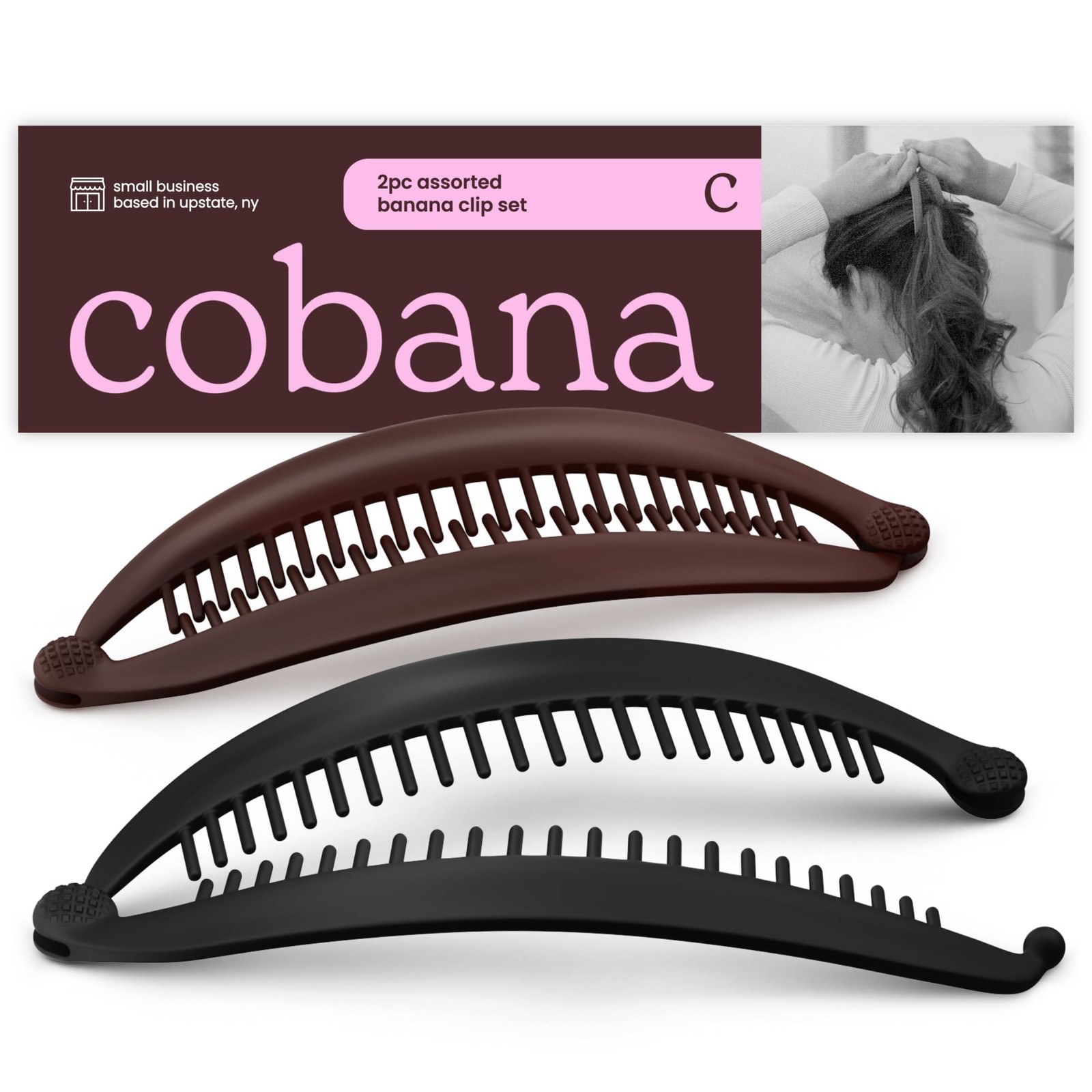 Cobana Banana Clip - Large 6'' Volumizing Hair Clip for Medium to Thick Hair - S