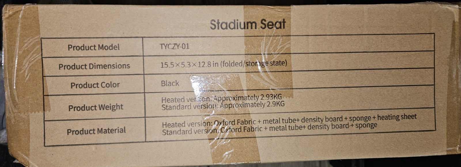 Usb Heated Stadium Seat - 3 Heat Settings