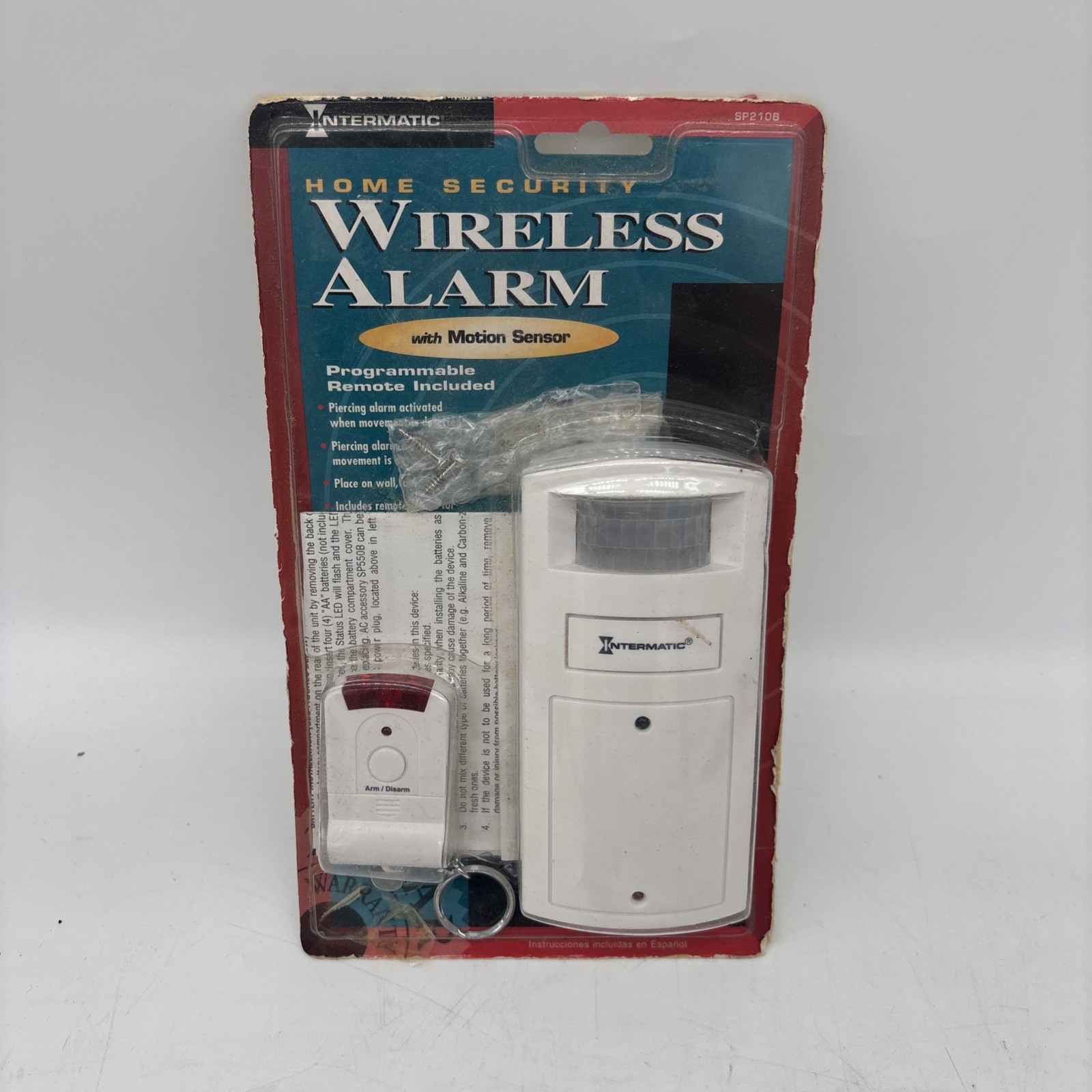 Intermatic Wireless Alarm SP2108 Motion Sensor White With Remote Control