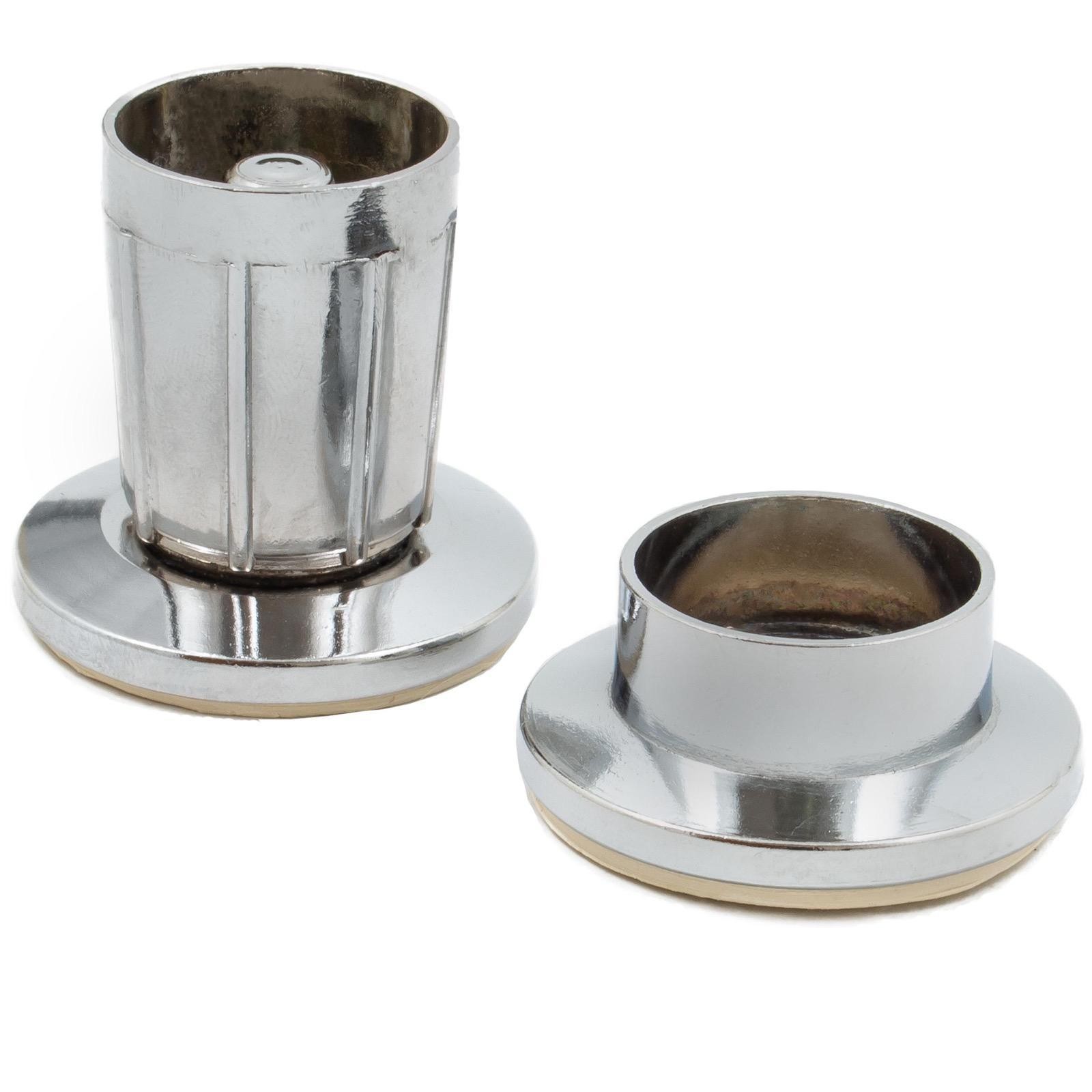 Flanges for Economy Shower Rod, Adjustable, Metal, Polished Chrome by Stone Harb