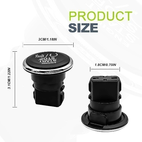 Push Start Ignition Button Switch Replacement Fit for Commander Challenger Town
