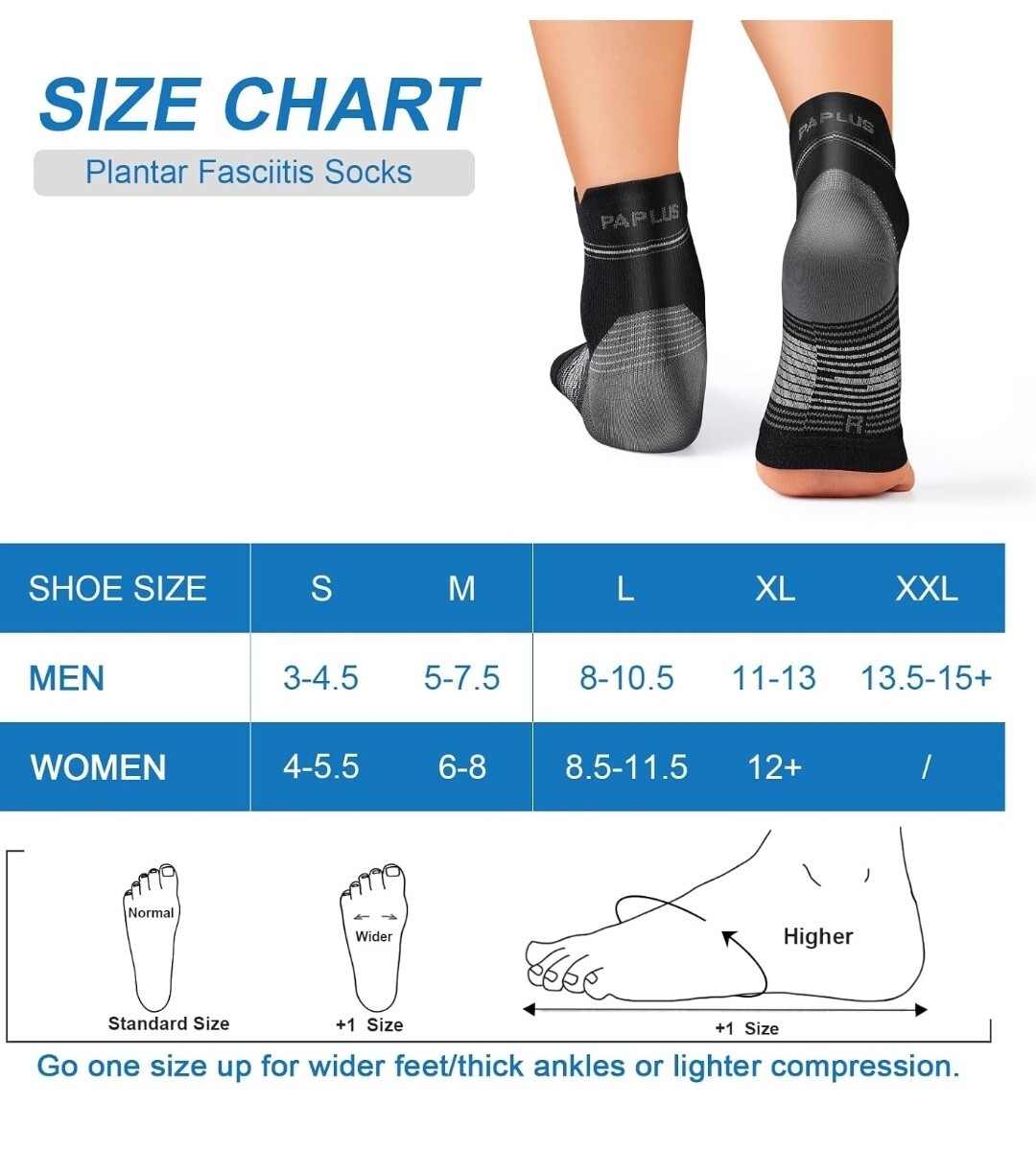 Plantar Fasciitis Sock (6 Pairs- L) Men & Women. SHIPS FREE FROM USA