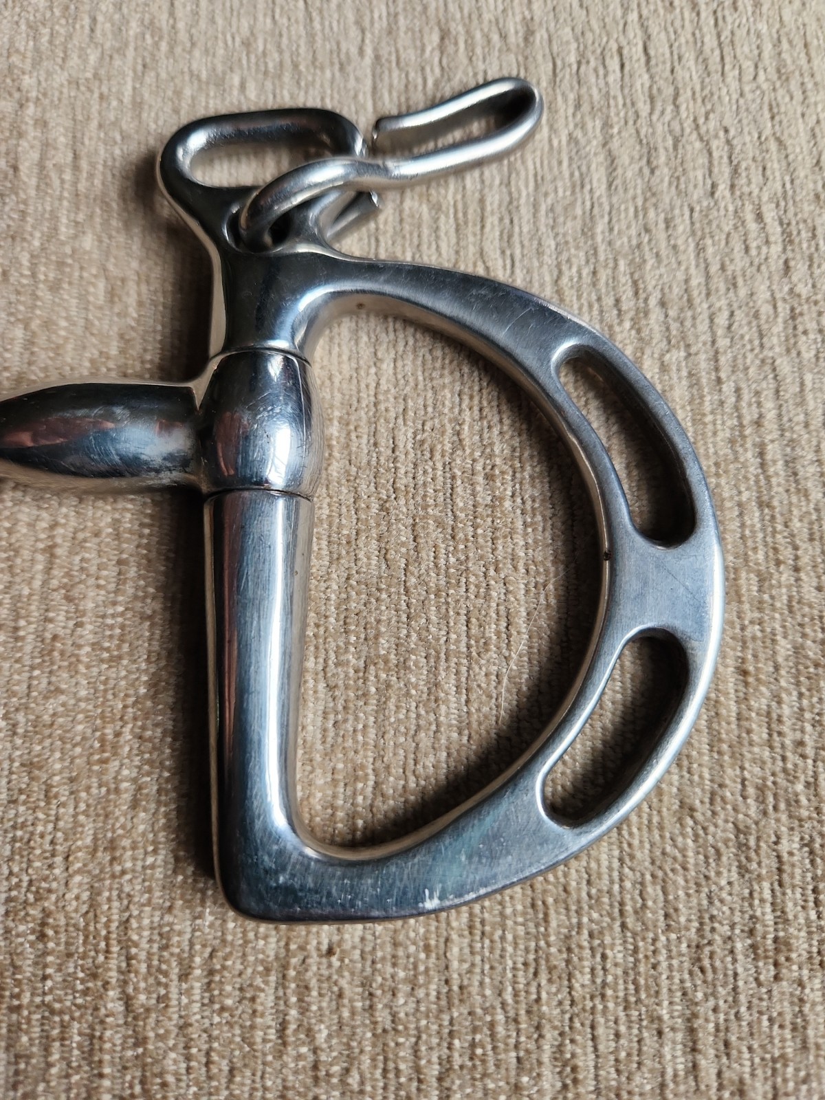 Centaur 5" Horse Bit Kimberwick Double Hinged D Cheeks With Copper Roller