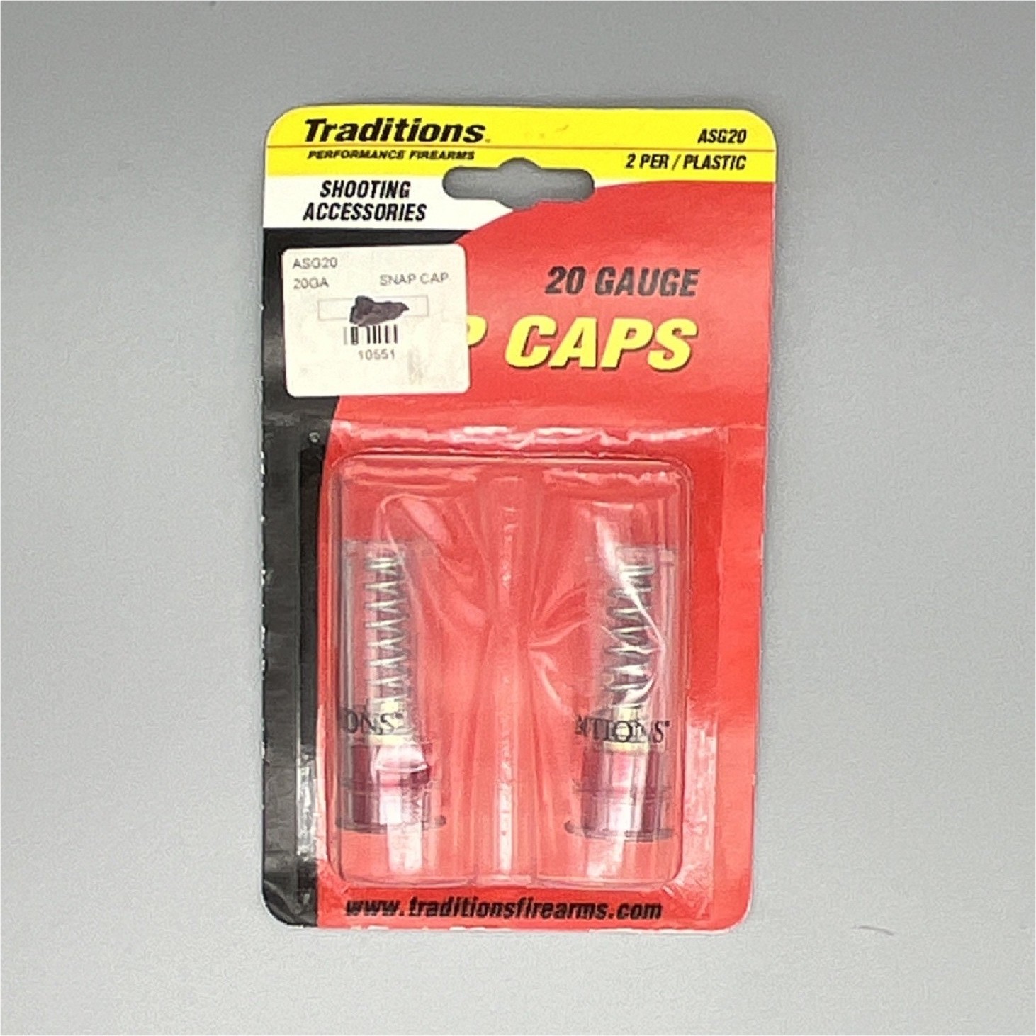 Traditions 20 Gauge Snap Caps Reusable Spring-loaded Plastic/Metal 2 Pack