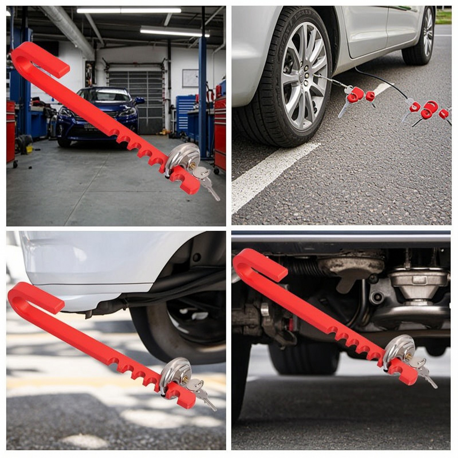 J-Shaped Hook Trailer Lock securityTheft Trailer Spring Spring Hook Lock Red