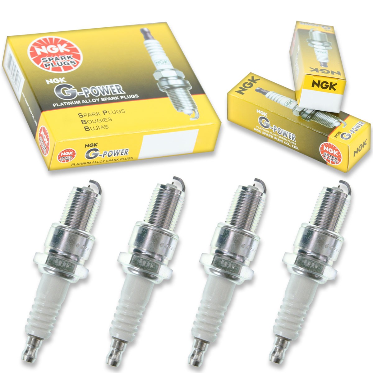 4 pcs NGK G-Power Spark Plugs for 1979-1981 Fiat Brava 2.0L L4 - Engine Kit gg