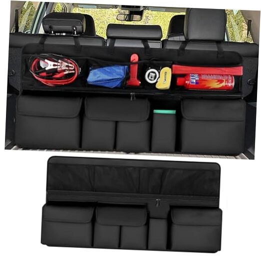 Hanging Car Trunk Organizer, Upgraded Version with Zipper Backseat Trunk