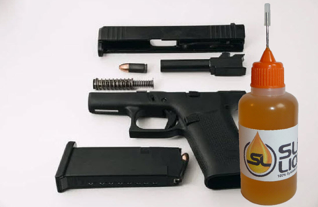 Slick Liquid Lube Bearings, BEST 100% Synthetic Oil for All Pistol Components