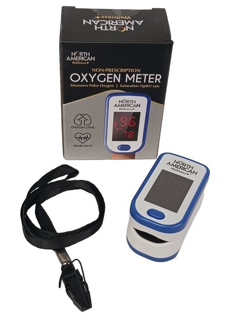 NEW NORTH AMERICAN Wellness+ Oxygen Meter Measures Fingertip Pulse Oximeter