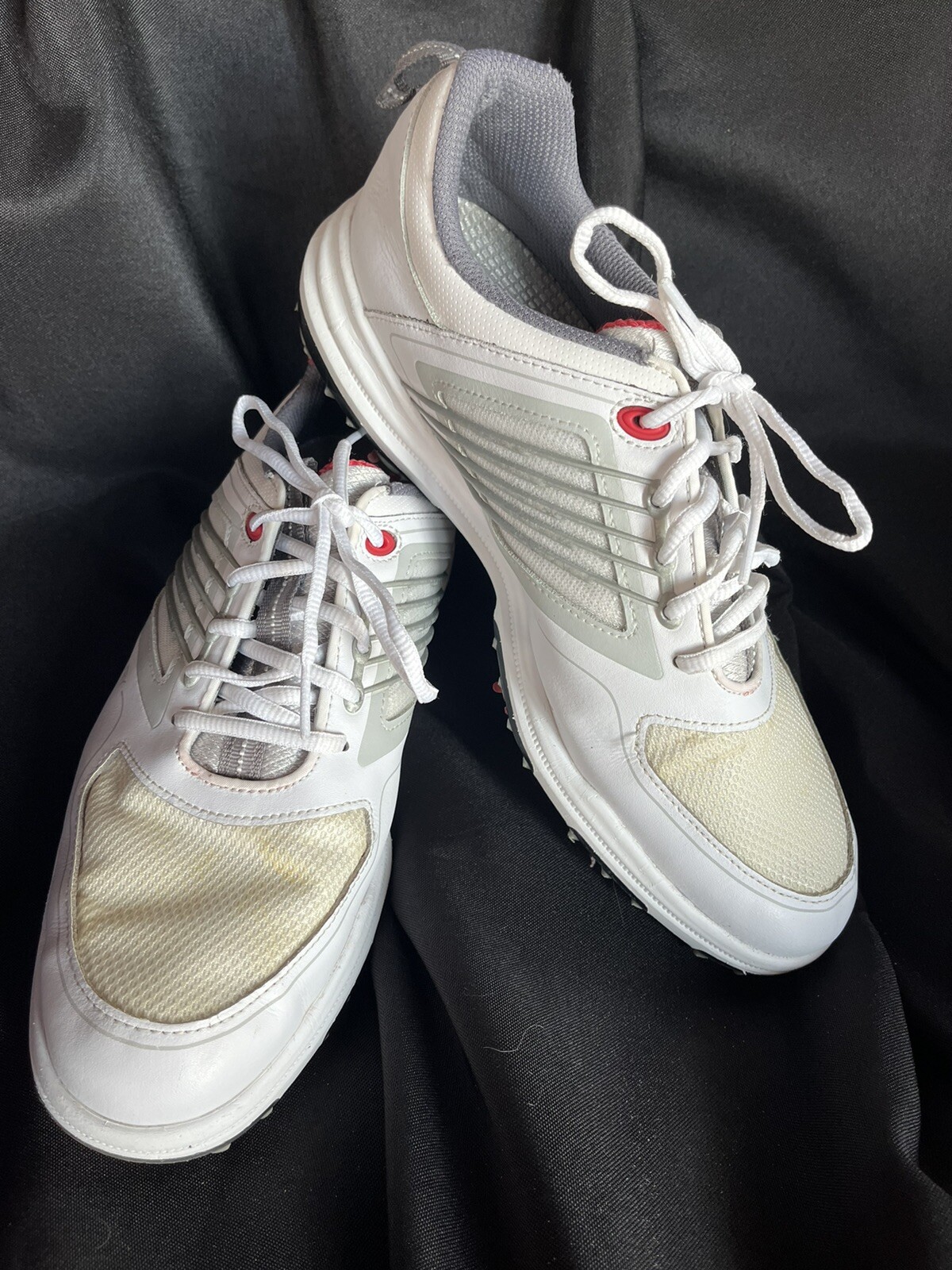 Footjoy Fury Mens 8.5M White Golf Shoes Soft Spike Lace Up Style #51100