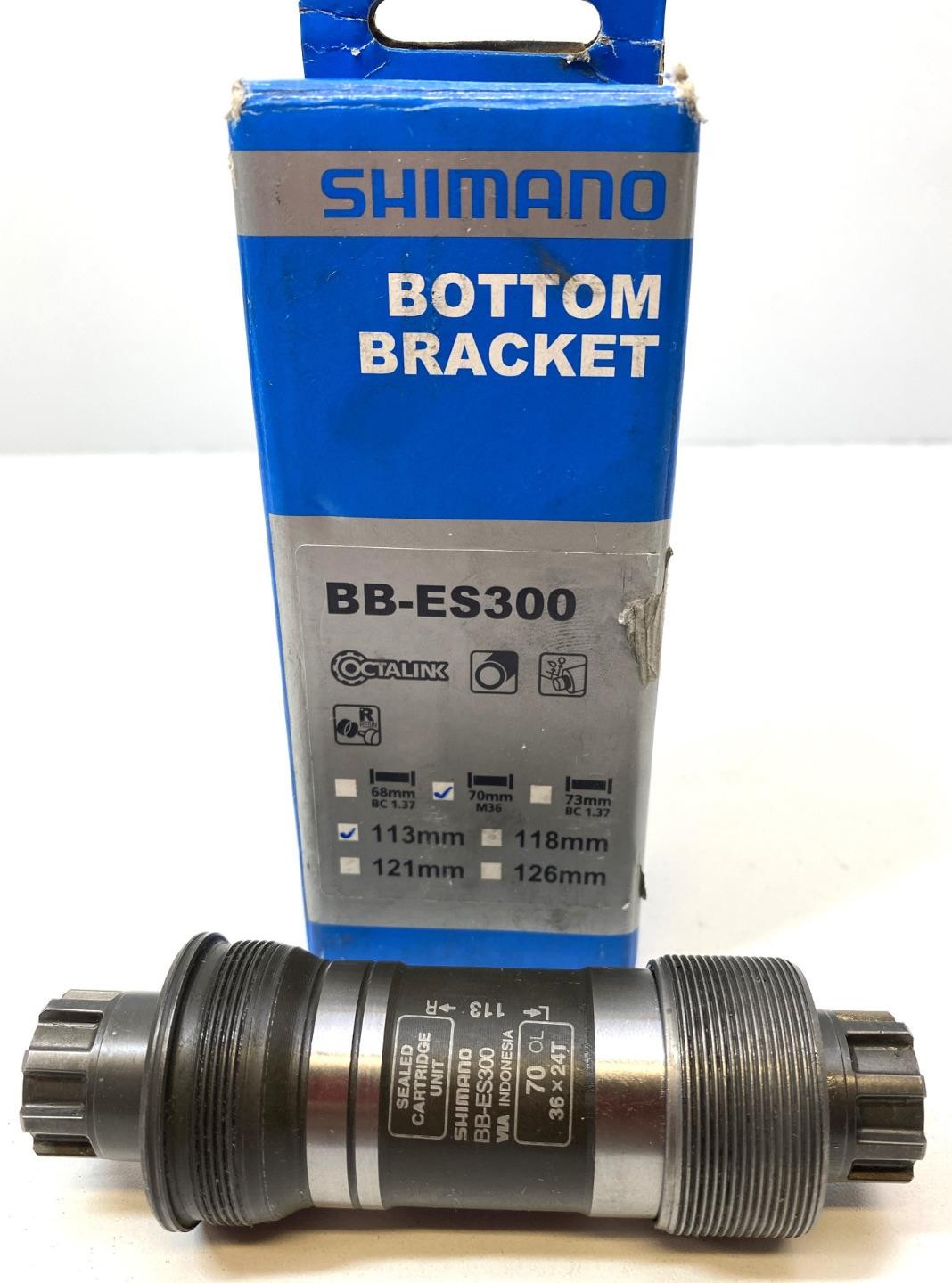 new Shimano BB-ES300 Bottom Bracket 70mm x 113mm OCTALINK V2 36x24