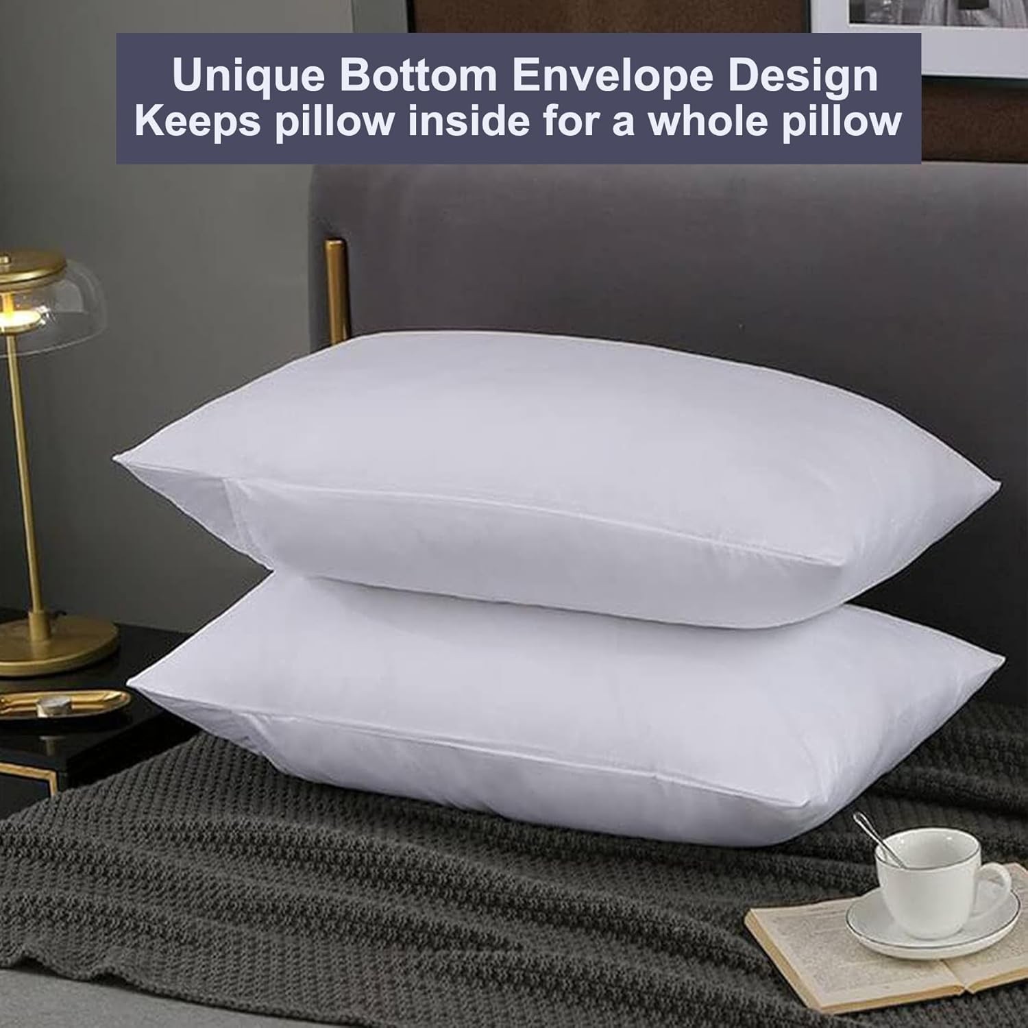 Queen Size Microfiber Pillowcases Bulk White