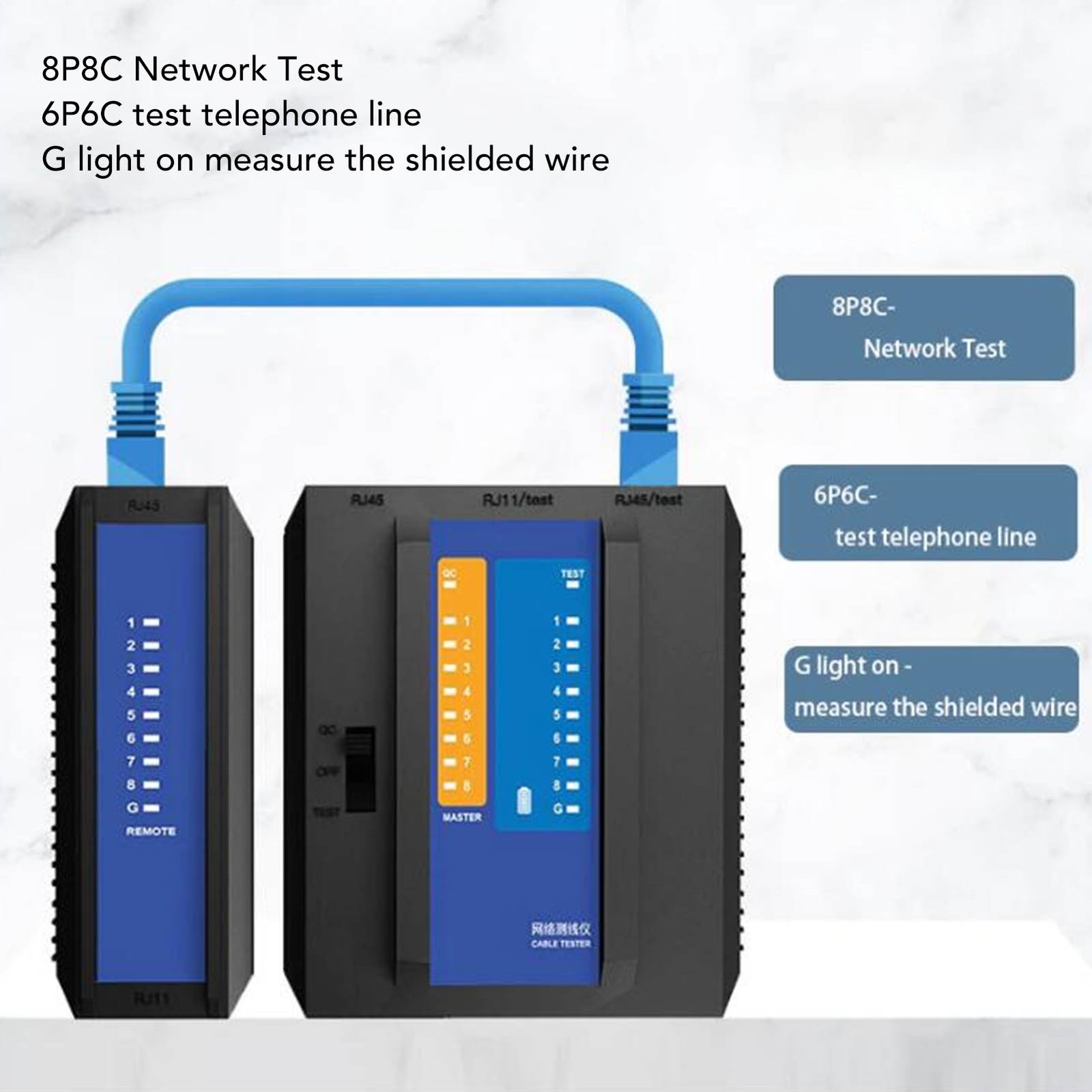 Network Cable Tester Multi Network Tester RJ45 Cable Test POE Switch Ethern YHTK