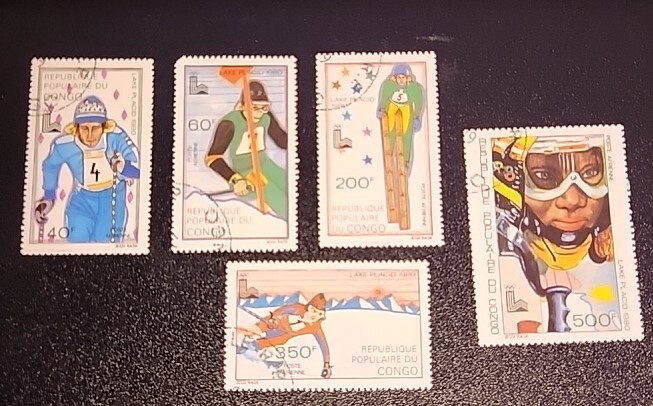 Congo PR C261-5 used Olympics CV$3.25   CTO  No Gum  --- Lot 1656