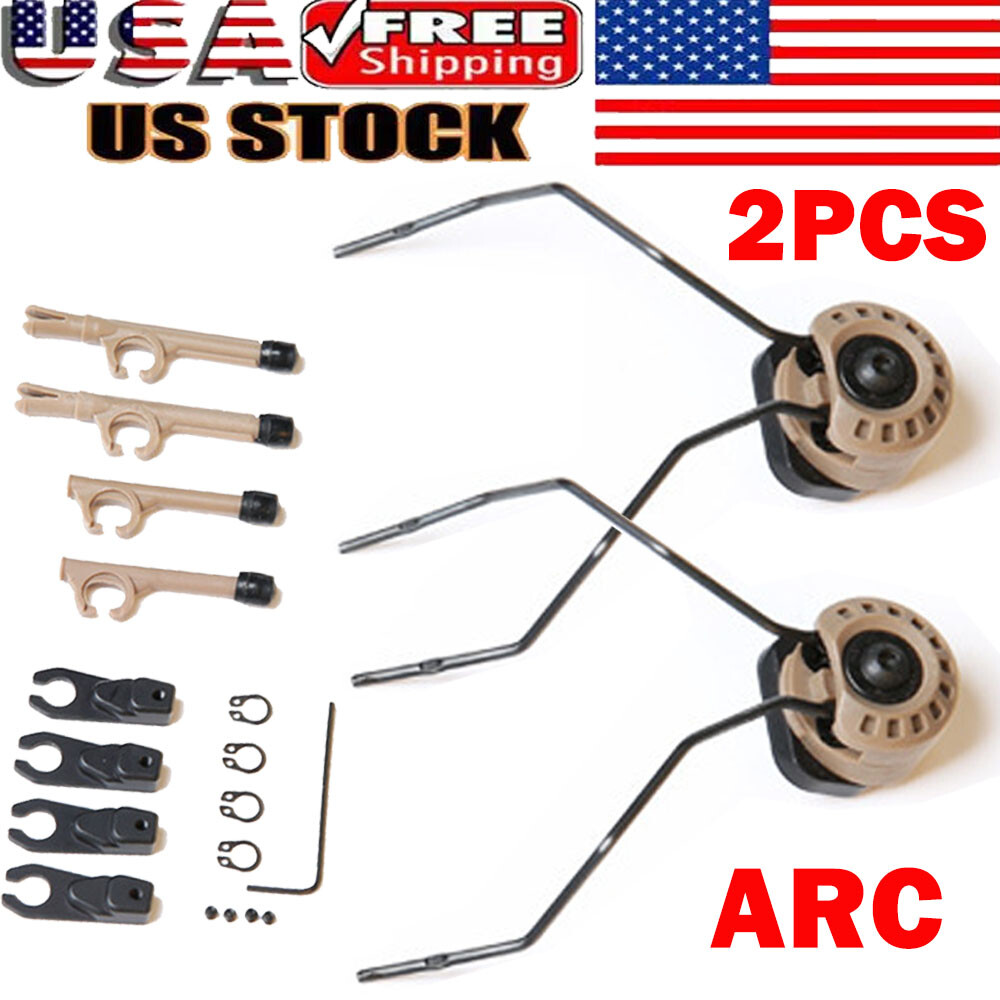 ARC Helmet Rail Adapter Brown For Peltor Comtac Sordin Howard Leight Headset USA