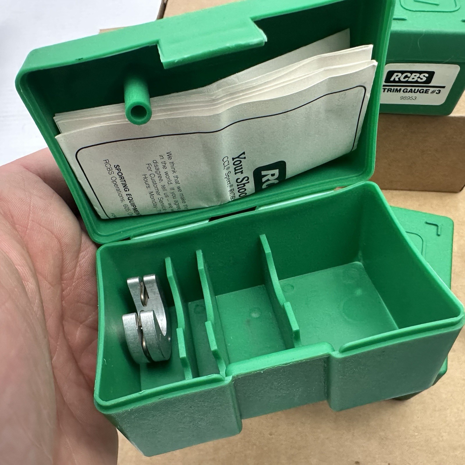 RCBS TRIM GAUGES SET OF 5 With Cases FOR RCBS CASE TRIMMER #1 #2 #3 #4 #6 USA