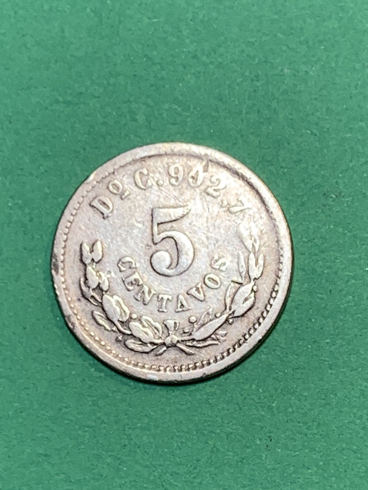 1890 Do C Mexico Silver 5 Centavos (A1808)
