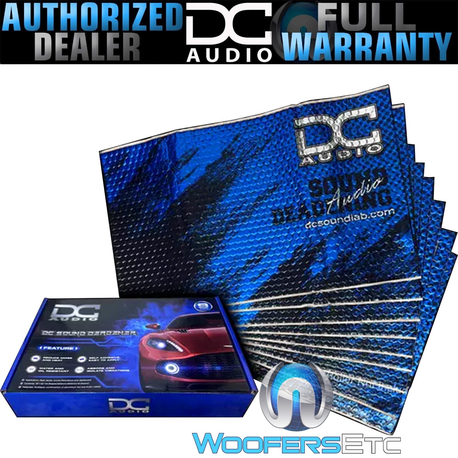 DC AUDIO ELITE 36 SQUARE FT SUBWOOFER VIBRATION NOISE SOUND DAMPENING DEADENER