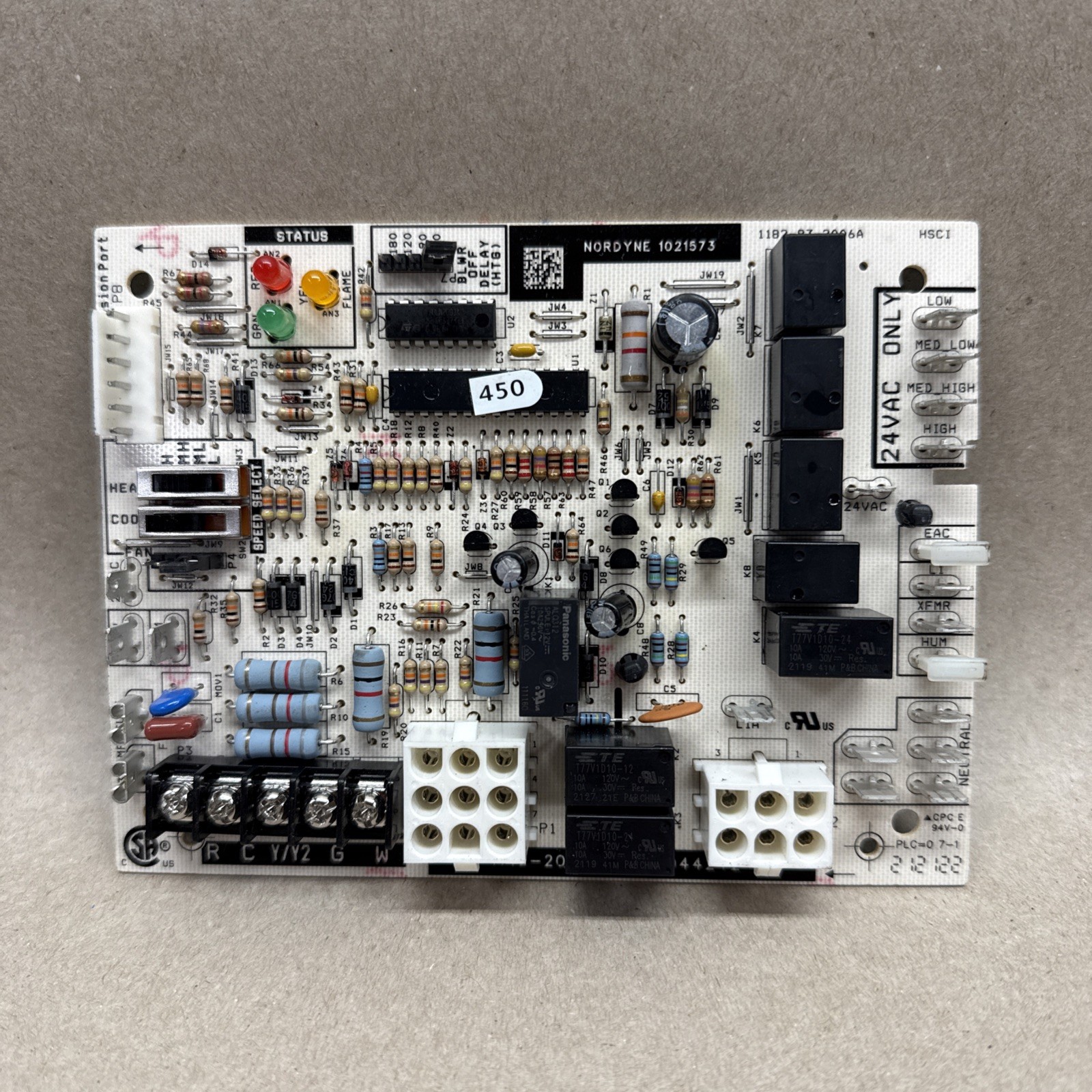Nordyne Intertherm Miller 1182-205 Furnace Control Circuit Board 1021573 B12