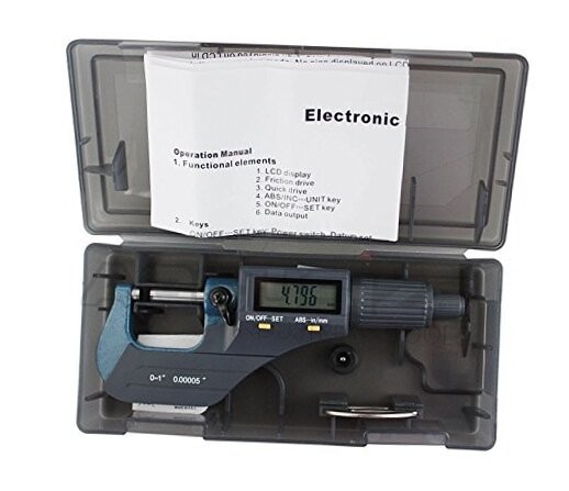 0-1''/0-25 mm by 0.00005''/0.001 mm 2 Key Electronic Digital 0-1"/0-25mm