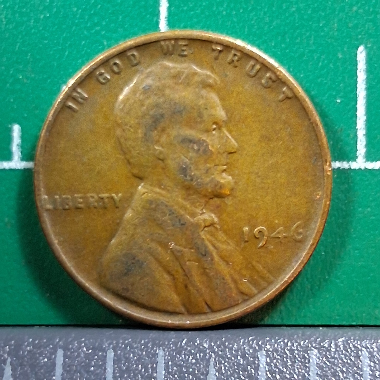 1946 United States USA Abraham Lincoln Wheat Penny 1 Cent Copper Coin
