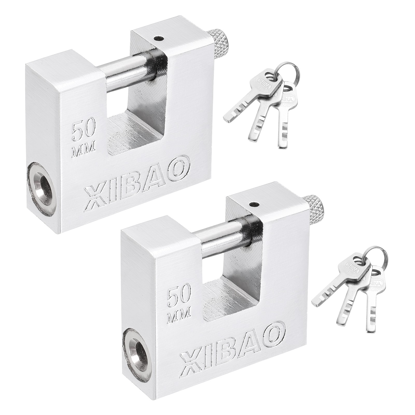 2Pcs Shipping Container Lock with 3 Keys High Security Padlock (2 Inch)