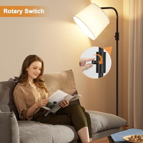 Floor Lamp for Living Room Bedroom,Modern LED Floor Lamp with white(9W Bulb)