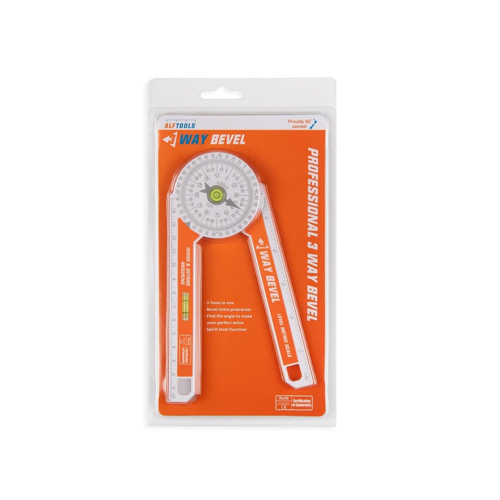 3 Way Bevel Angle Finder & Mitre Protractor - Multipurpose Precision Layout T...
