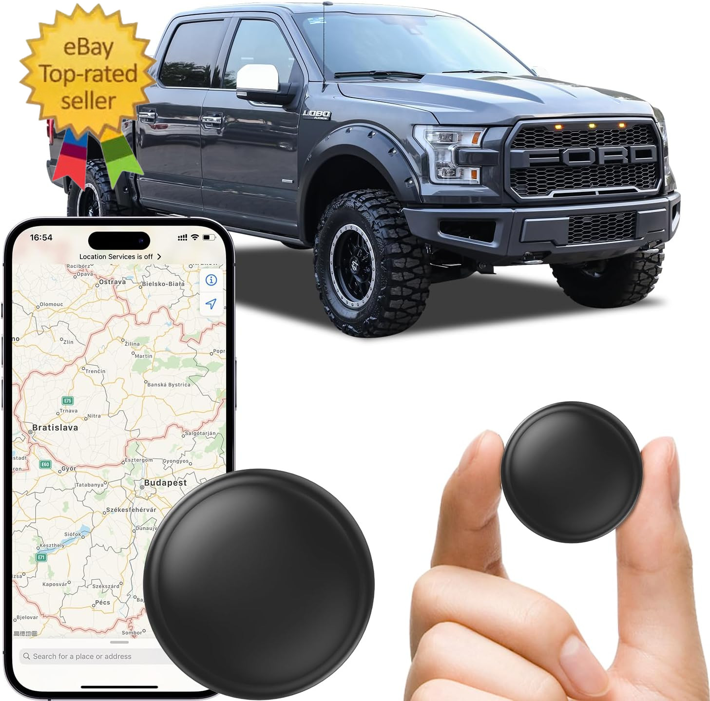 GPS Tracker Device for Car and Vehicles: Mini Hidden Magnetic No Subscription Tr