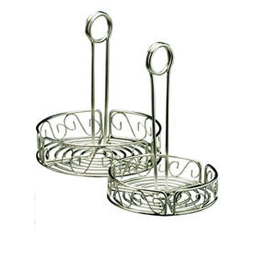 American Metalcraft SSCC8 Condiment Organizer, S/S Rack with Scroll Design