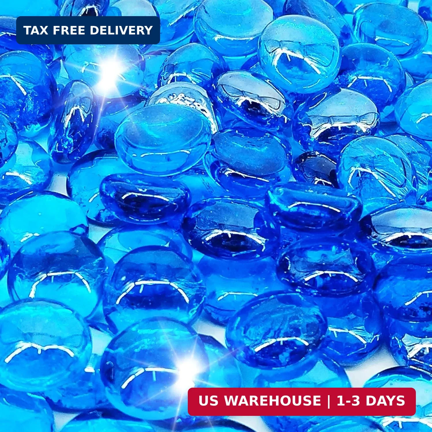 10 Pound Fire Pit Glass 1/2 Inch Reflective Round Fire Glass Drops Beads Rocks f