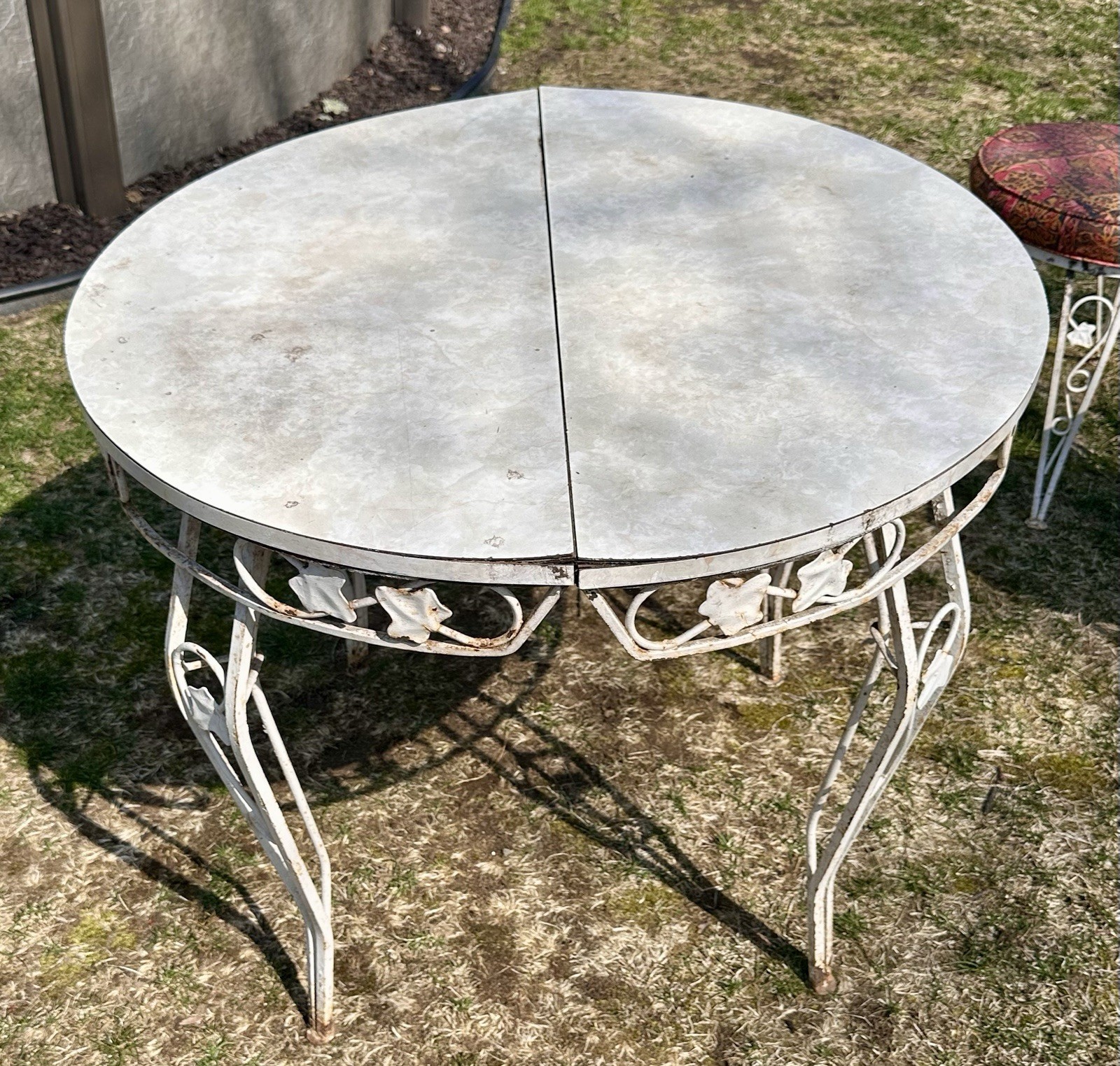 Vintage Wrought Iron Outdoor Patio Set 1960’s