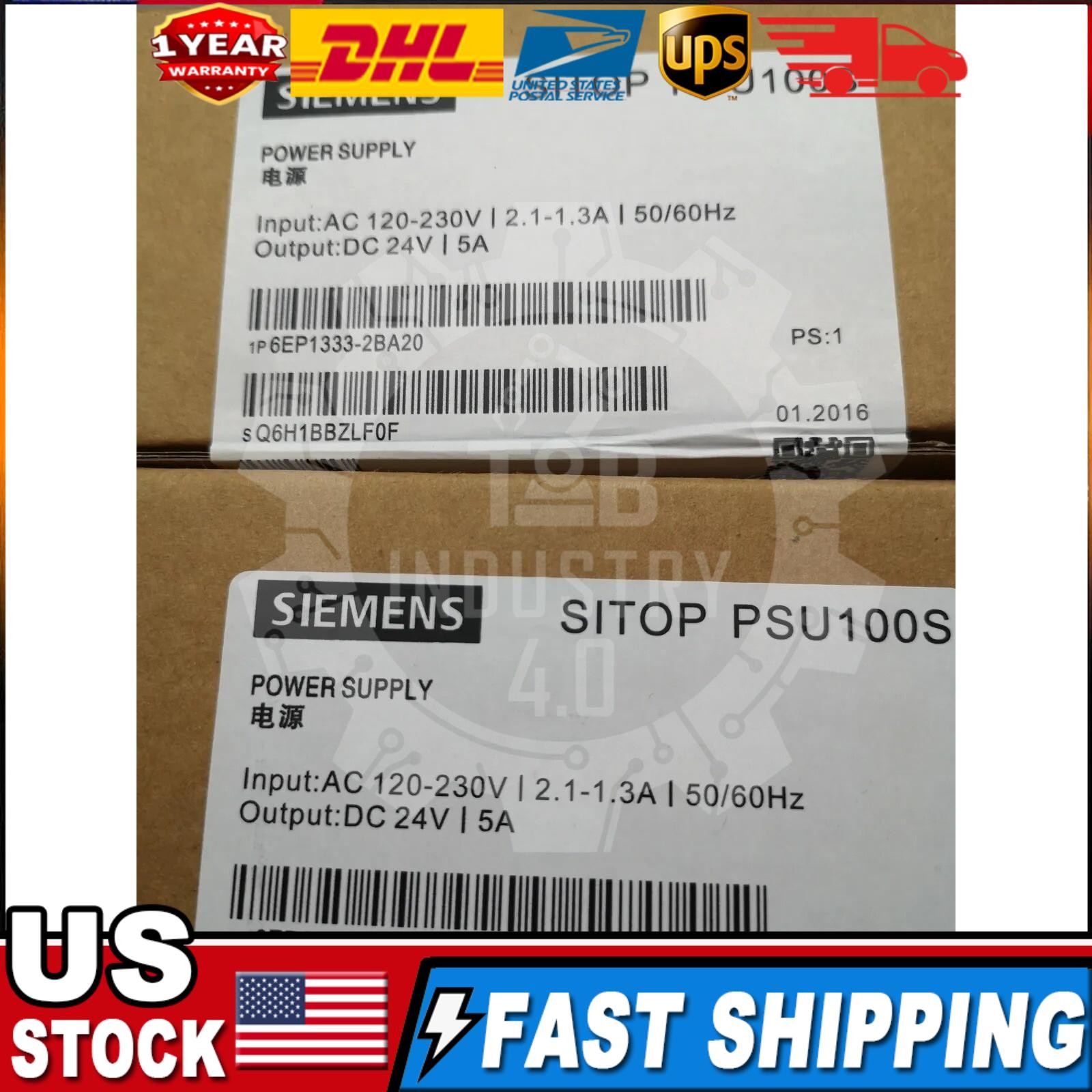 New Siemens 6EP1333-2BA20 SITOP PSU100S Stabilized Power Supply 6EP1 333-2BA20
