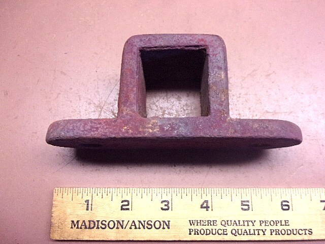 Rugged Cast Iron Square Holding Piece 1 1/2" x 1 1/2" I.D. Heavy Duty Old Iron