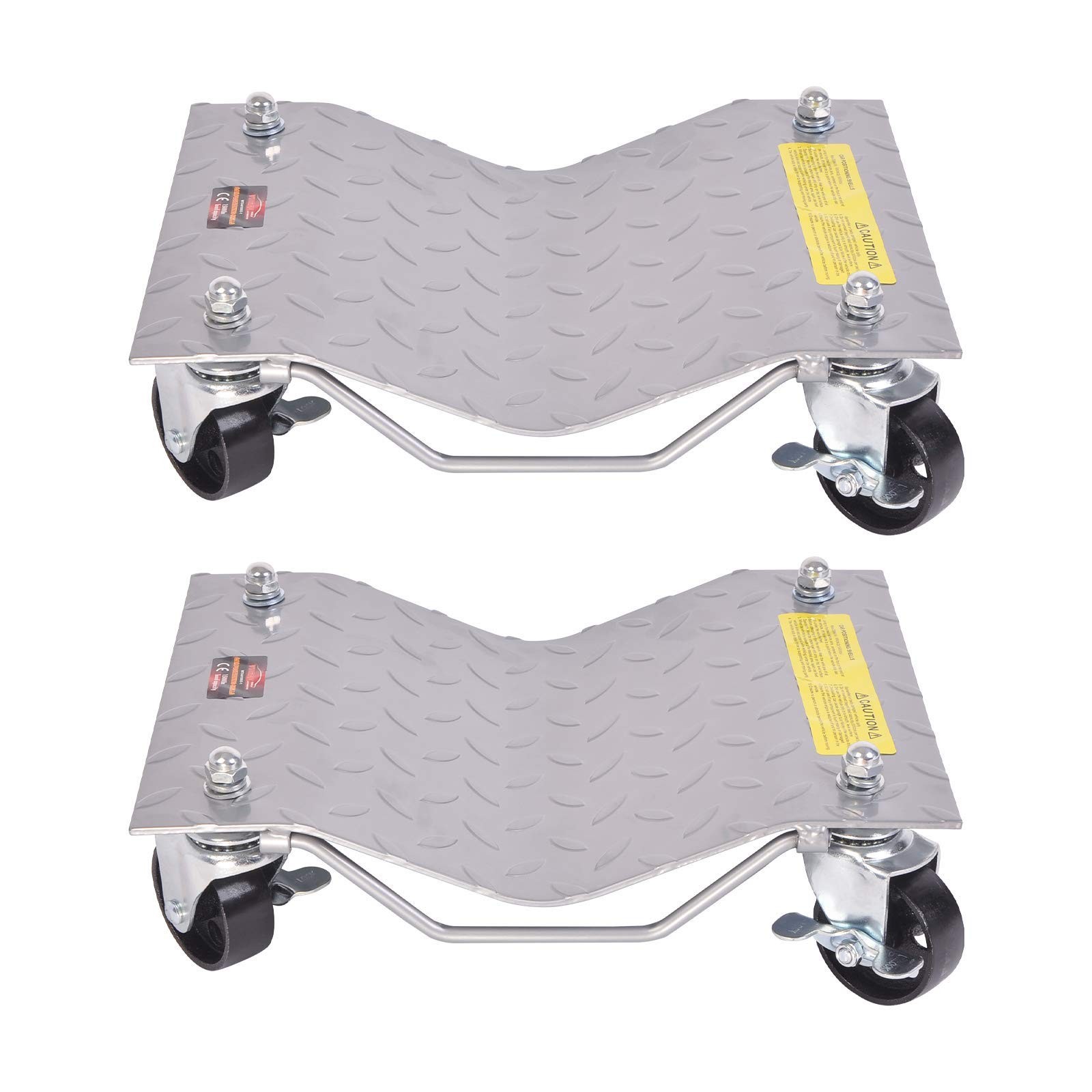 2 Pack Wheel Dolly Set, Car Tire Dolly – 3,000 lbs Pound Total Capacity Stake...