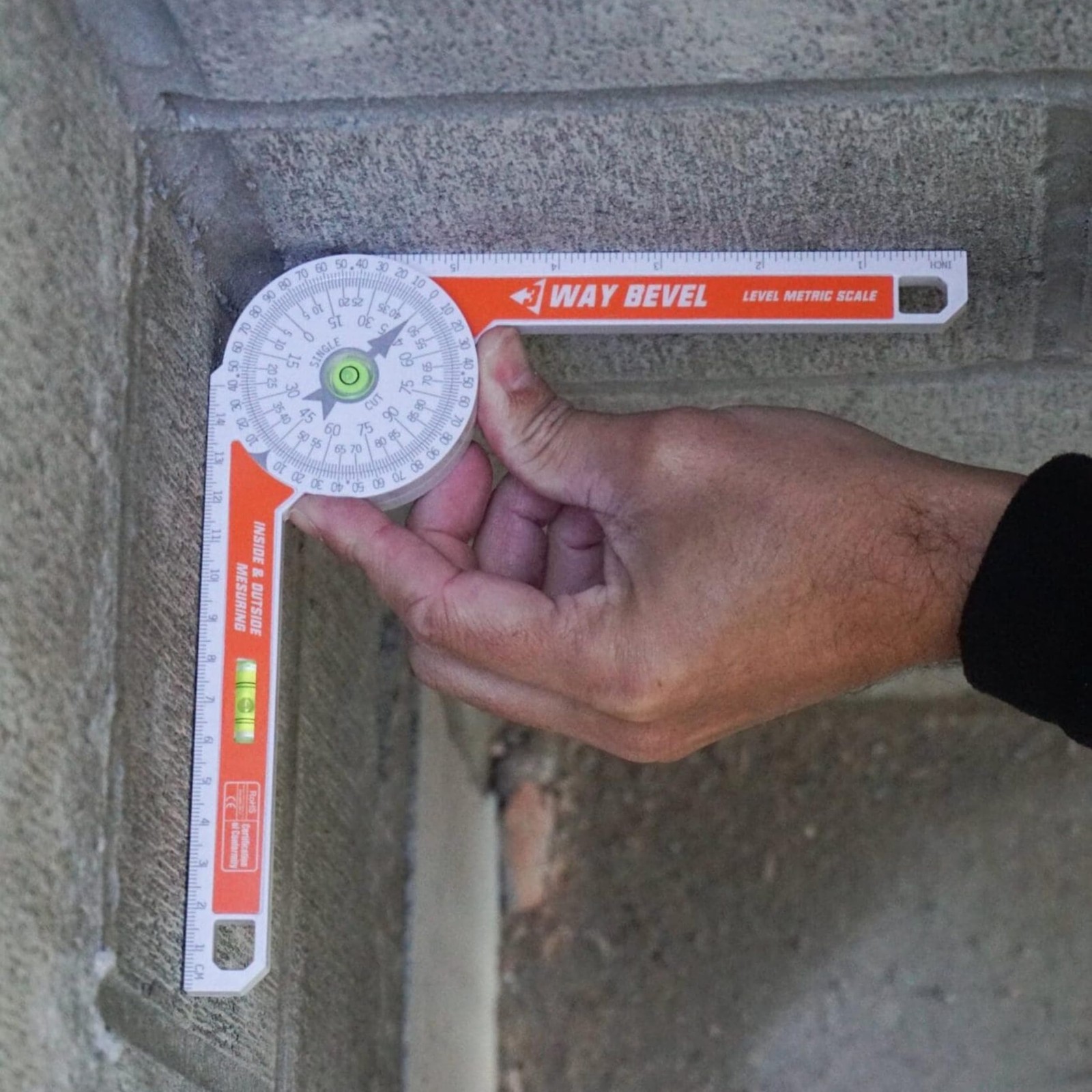 3 Way Bevel Angle Finder & Mitre Protractor - Multipurpose Precision Layout T...