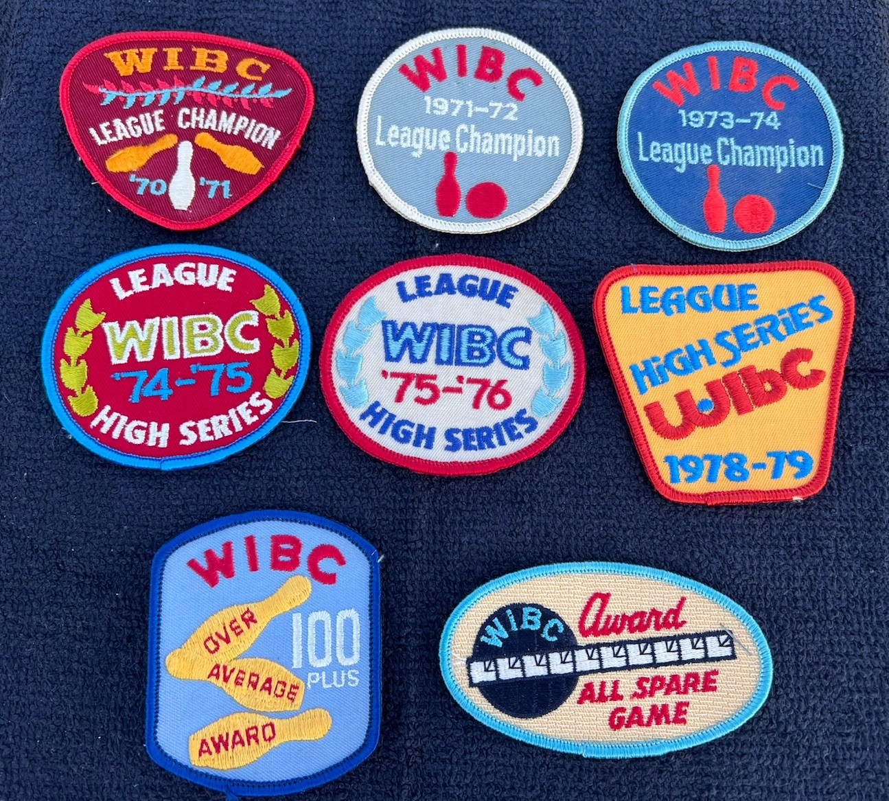 WIBC Vintage Bowling Patches Lot Of 8 1970’s Women’s League