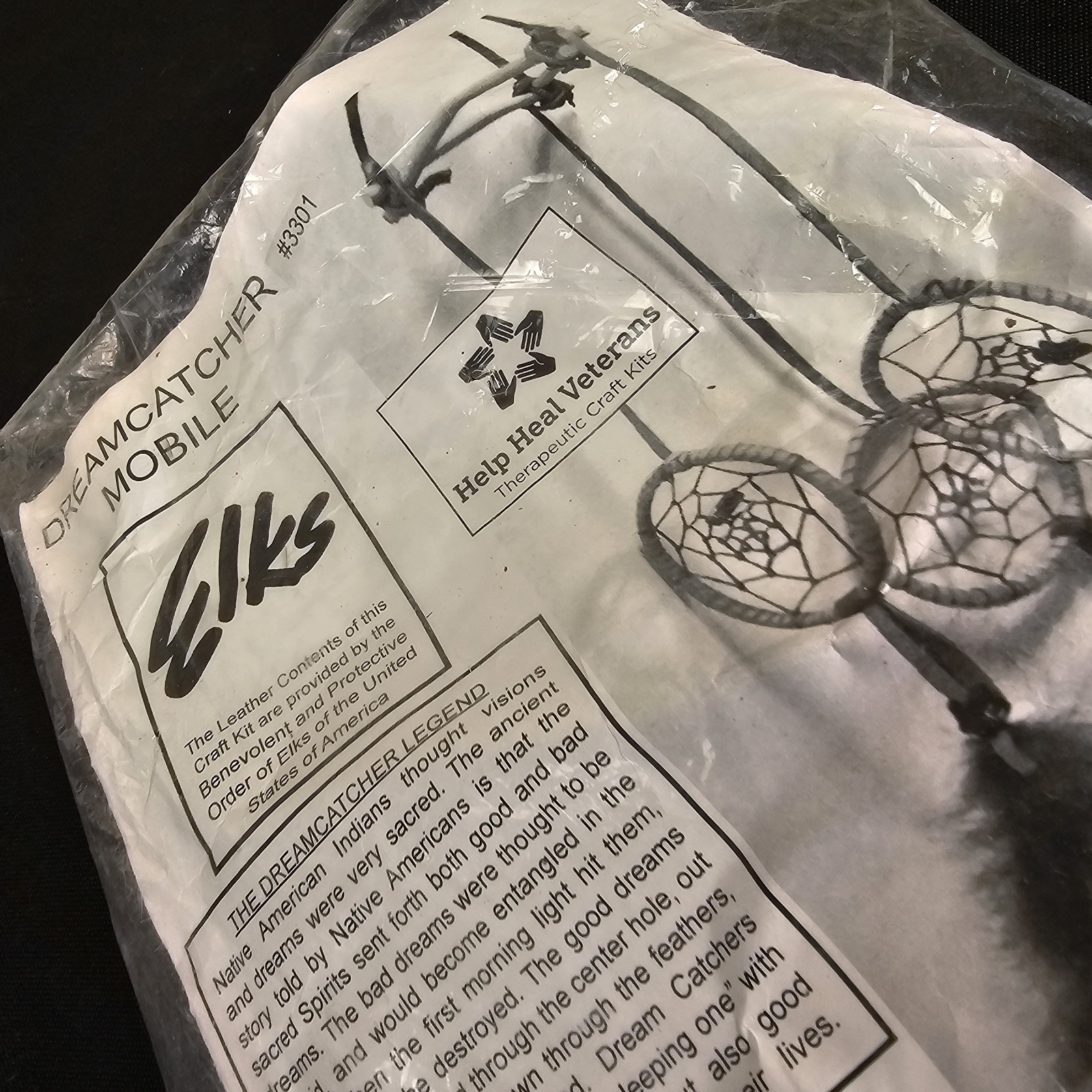 Elks Leather Dream Catcher Mobile Therapeutic Craft Kit #3301
