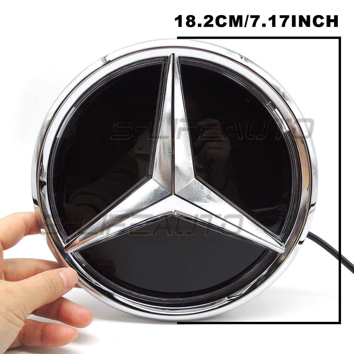 Fits Mercedes-Benz E200 E260 E300 E350 E400 16-20 Led Grill Emblem Logo Light