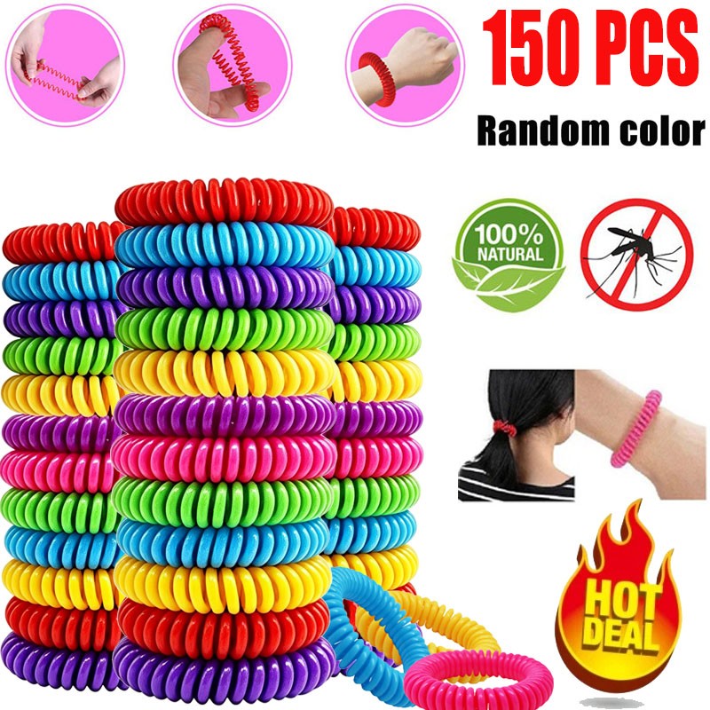 150 PCS Anti Bug Insect Pest Repellent Bracelet Wrist Band Natural Protection
